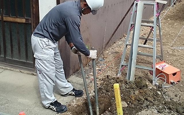 栗東の仮設電気工事