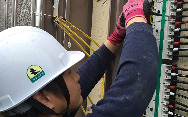 栗東の仮設電気工事