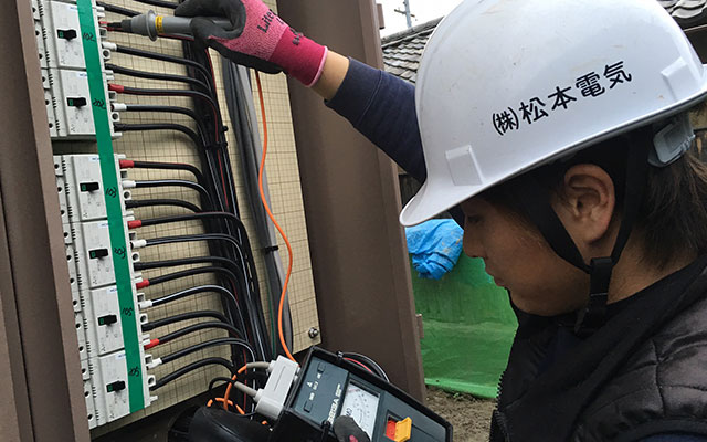 栗東の仮設電気工事