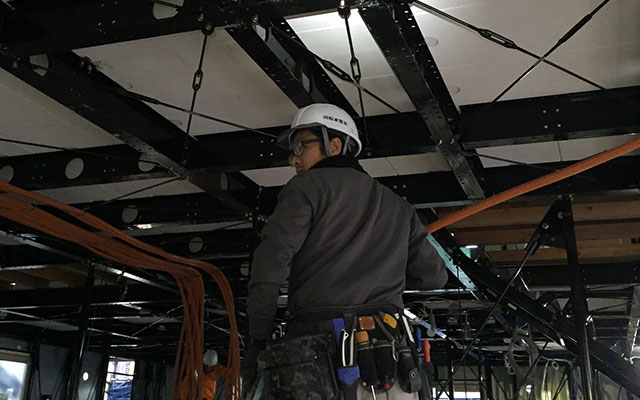 栗東の仮設電気工事