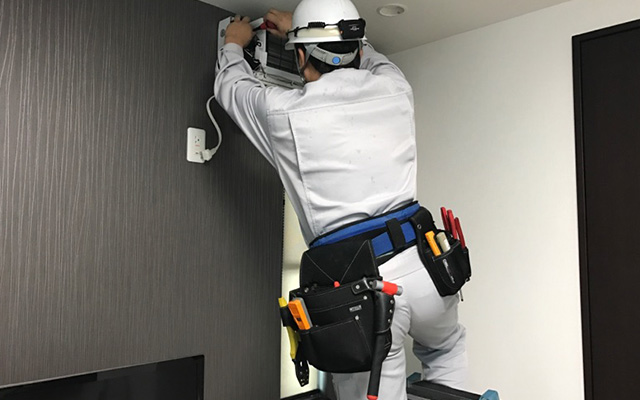 栗東の空調機（エアコン）取り付け工事