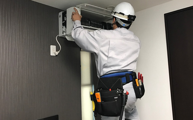 栗東の空調機（エアコン）取り付け工事