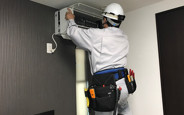 栗東の空調機（エアコン）取り付け工事